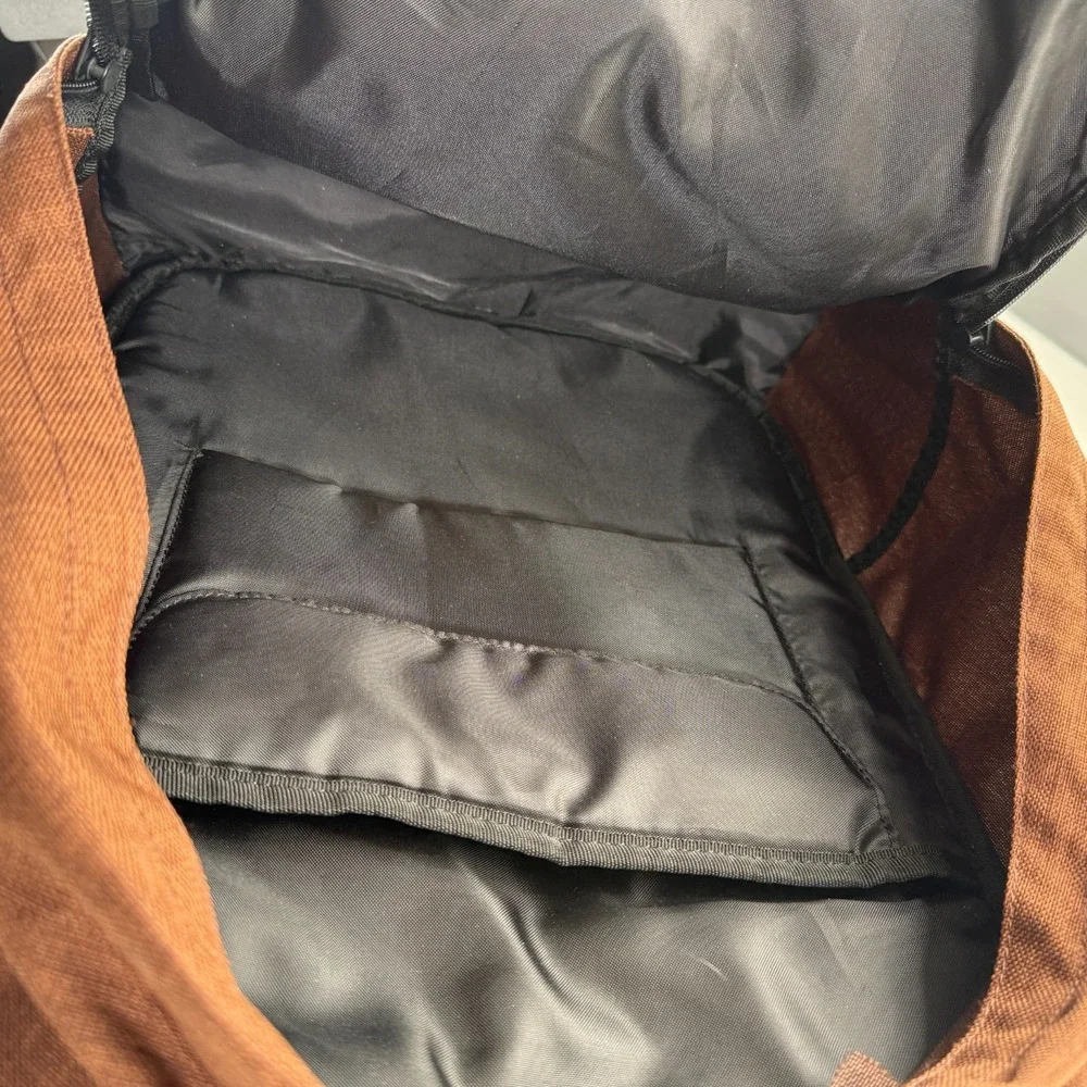 ELECTRIC VISUAL Laptop Padded Backpack Adult Brown 3 Compartments‎ Everyday Bag